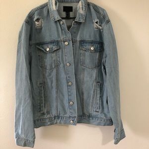 Forever 21 Distressed Jean Jacket